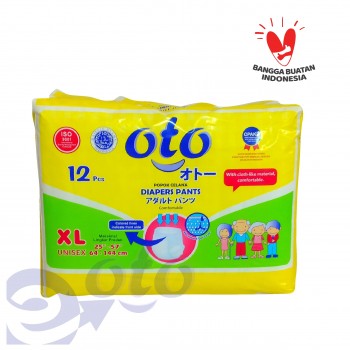 OTO Popok Dewasa Diapers Adult Pants model Celana size XL isi 12 pcs 