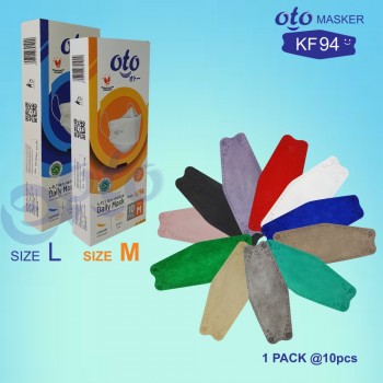 OTO Masker Wajah KF94 Earloop Face Daily Mask 4 lapis isi 10 pcs