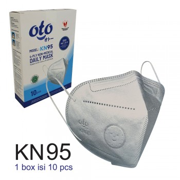 OTO Masker Wajah KN95 Earloop Face Daily Mask 4 lapis isi 10 pcs - 1 Pack