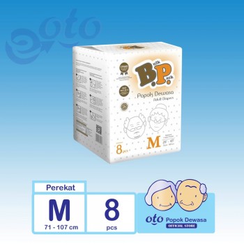 BP Adult Diapers / Popok Dewasa model Lem Perekat ukuran M - isi 8