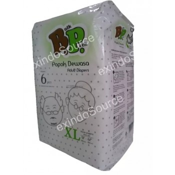 BP Adult Diapers / Popok Dewasa model Lem Perekat ukuran XL - isi 6 pcs